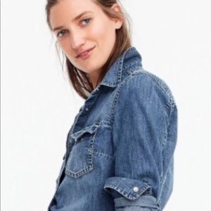 JCREW WESTERN DENIM SHIRT SZ 2